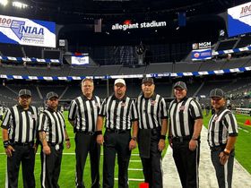 2021 3A State Championship crew L-R: Eddie Garcia SJ-SNOA, Scott Krause FJ-NENOA, Scott Crow HL-NNFOA, Pat White R-NNFOA, Earl Hintz U-NNFOA, Tyler McCabe LJ-NENOA, David Gutierrez BJ-NNFOA