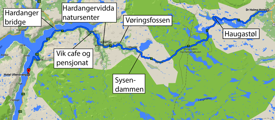 Kjørerute dag 2