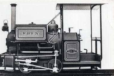 M56 WREN Class locomotive, narrow gauge rails. Used to carry aircraft 