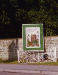 M87 Well dressing showing St James’s church, Norton. 
