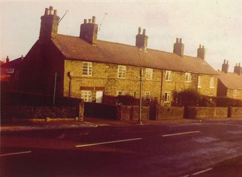 M90 Cottages in Little Norton Lane from north.  Demolished to make way
