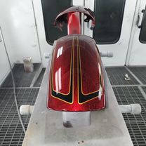 Harley Davidson Muscle gold scallops red candy marble 43