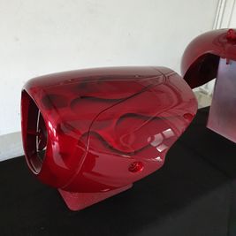 Suzuki Intruder m1800r red candy ghost classic flames 30