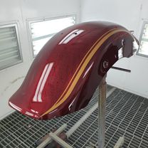 Yamaha Stryker 1300 gold stripes red marble candy 10