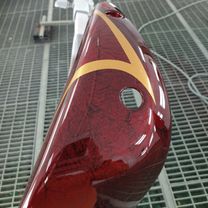 Yamaha Stryker 1300 gold stripes red marble candy 14