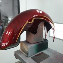 Yamaha Stryker 1300 gold stripes red marble candy 15