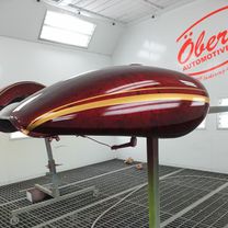 Yamaha Stryker 1300 gold stripes red marble candy 25
