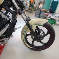 Yamaha Stryker 1300 gold stripes red marble candy 53