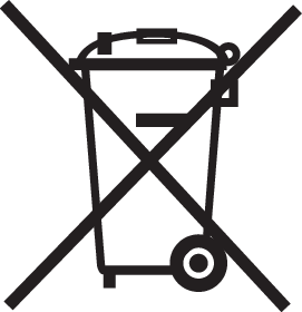 Crossed-out Wheeled Bin Electronic Recycling Symbol