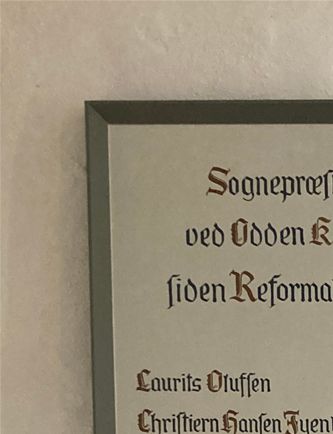 Oversigt over sognepræster (Odden kirke)