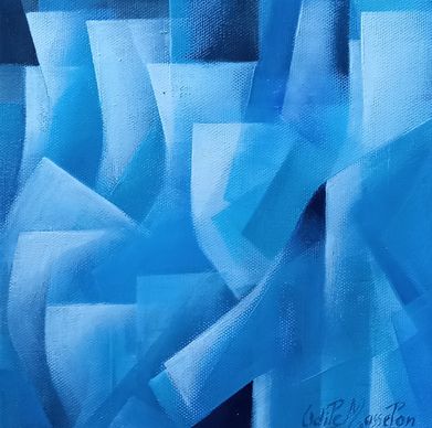 Carton toilé ; Format 20 x 20  ;   100 €