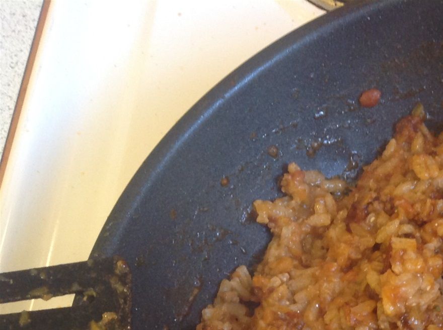 Risotto al ragù tilberedt i steikepanna