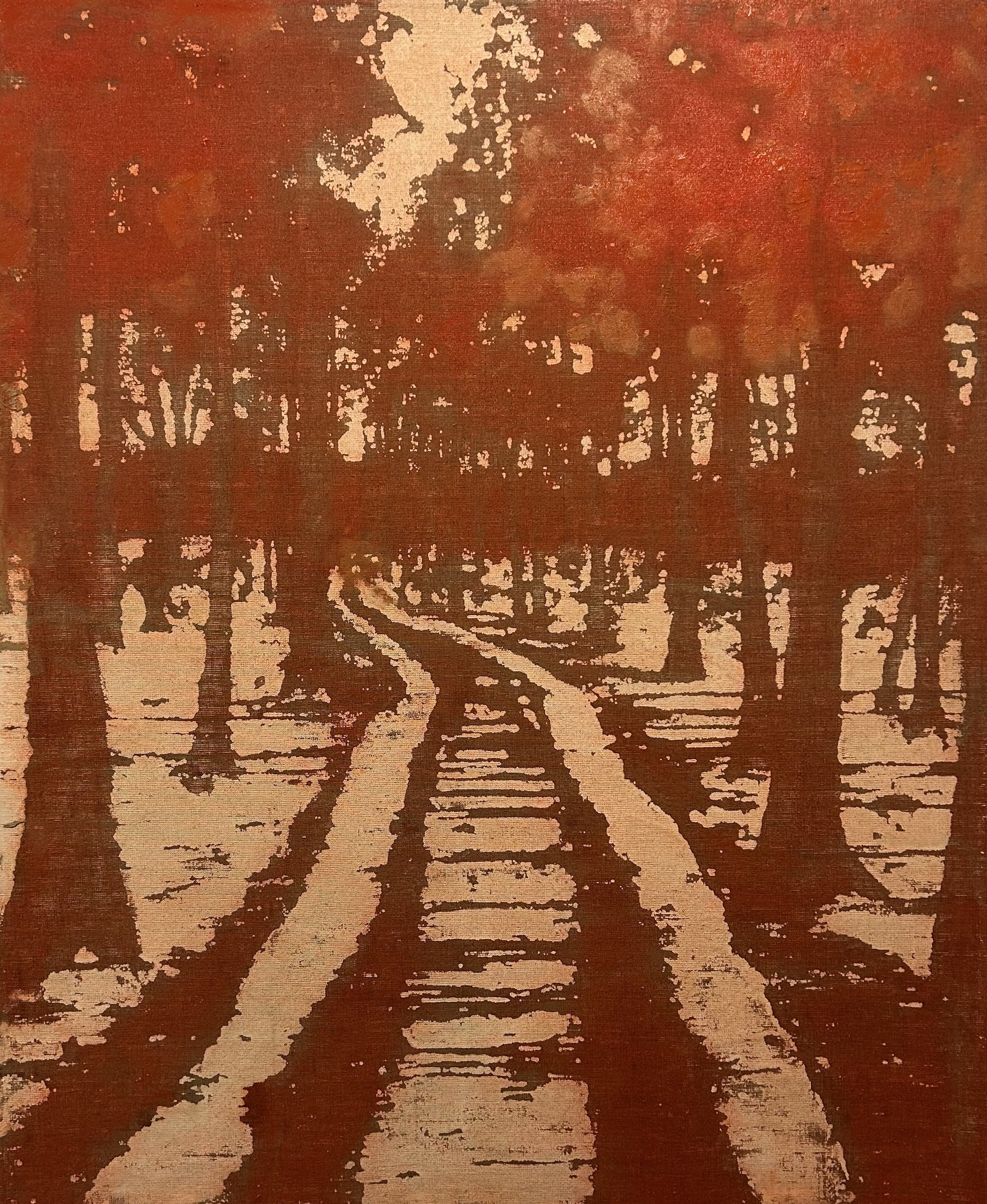 Jesper D. Lund, Way In, Way Out, olie på lærred, 120 x 100 cm, 2025__