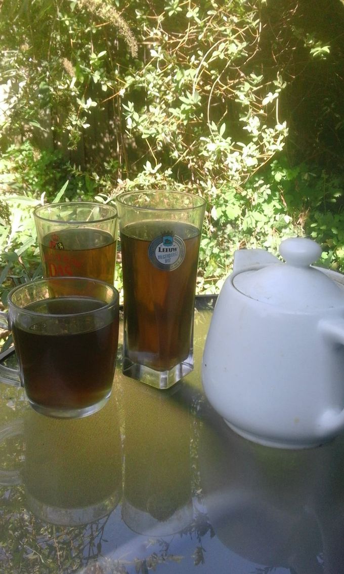 (22-07-2022) Make tea every day in the morning (in summer) as shown above from nettle (lots), ginger, mint and extra leaves in your garden that are available in your garden. This is your daily food or medicine. For example, also drink a glass in the afternoon and evening. If it's cold, you can keep it in the fridge the next morning.

Maak 's ochtends (in de zomer) elke dag thee zoals hierboven weergegeven van brandnetel (veel), gember, munt en extra bladeren in uw tuin die in uw tuin beschikbaar zijn. Dit is uw dagelijkse voeding of medicijn. Drink bijvoorbeeld ook 's middags en' s avonds een glas. Als het koud is, kun je het de volgende ochtend in de koelkast bewaren. 

