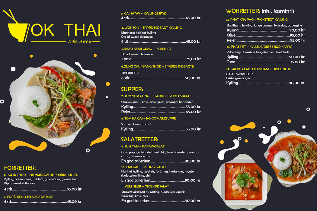 Ok Tea Menu MENUOLD/DONOTUSE | OKTHAI