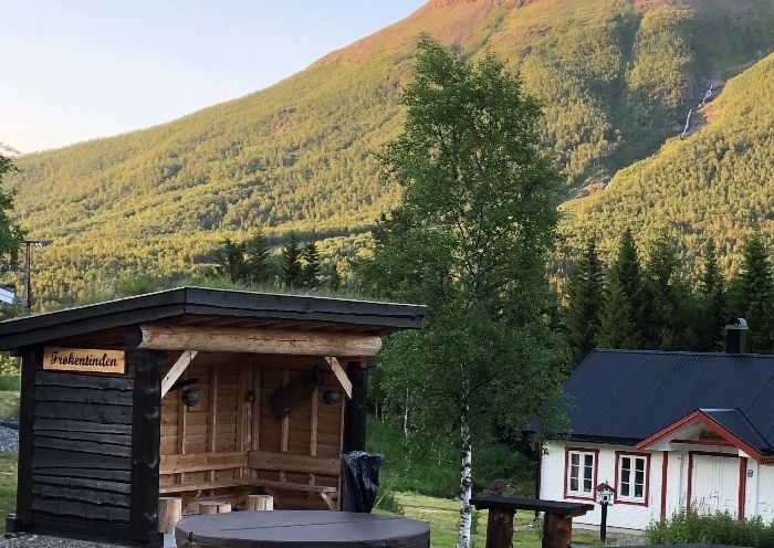 Utsikt mot bålplassen