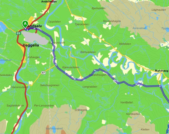 27 kilometer fra Bardufoss