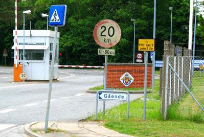 Hovedporten til Flyvestation Karup.
Foto: Flyvevåbnet
