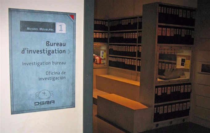 Bureau d’investigation! The contents of this exhibition comes from GEIPAN, Groupe d'Etudes et d'Information des Phénomènes Aérospatiaux Non identifiés, the UFO investigation team, which is part of CNES, Centre National d'Etudes Spatiales, the French National Space Center in Toulouse.

Photo by Ole Henningsen, SUFOI Picture Library
