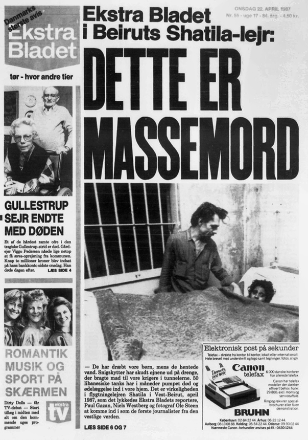 Beirut Lebanon April 1987 Ekstra Bladet visits the bombed-out Shatila refugee camp. © Photo: Ole Steen / Ekstra Bladet / Scanpix
