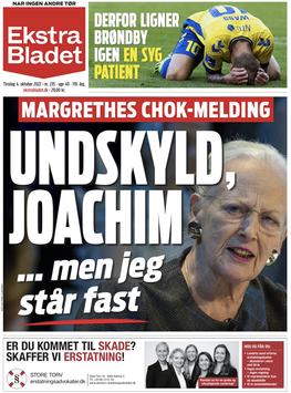 Sorry but I stand firm 04.10.2022.  © Photo: Ole Steen/Ekstra Bladet/Scanpix