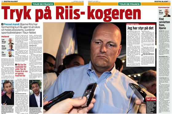 Tour de France 2010, Bjarne Riis .  © Photo: Ole Steen/Scanpix