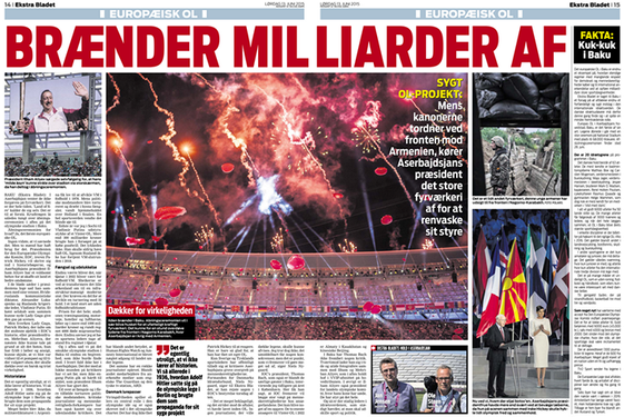 Baku, Azerbaijan European Games 2015 .© Photo: Ole Steen/Ekstra Bladet/Scanpix