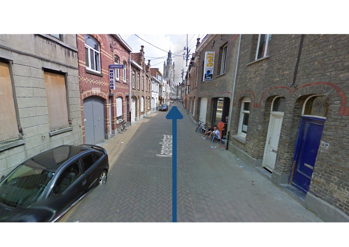 Loop de Karnemelkstraat uit.