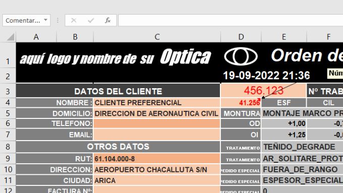 Cuando generar una Orden de Trabajo resulta ágil y con toda la información necesaria se imprime en el sobre. 