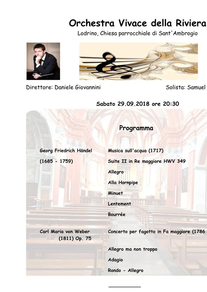 Primo concerto dellÔrchestra Vivace della Riviera