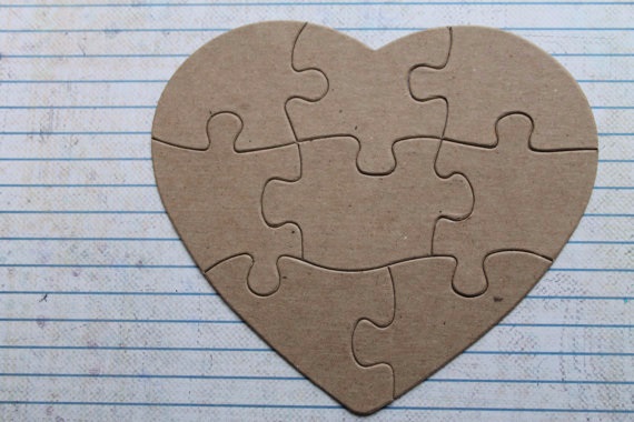 There are many interconnected skills involved in organ playing, but the major ones that an organist would need can be reduced down to about 8 in number ... just like, in this photo of a heart jigsaw puzzle (above), there are 8 interconnected pieces which join to make a complete shape.
These 8 skills also interconnect with one another just like the pieces of a jigsaw puzzle and may be listed as follows:
1) organ manual and pedal technique (including touch and all the scales and arpeggios in their various combinations),
2) organ repertoire (including hymn playing, trios, and compositions from all national and historical periods),
3) sight reading (including C clefs and transposition),
4) improvisation (strict and free),
5) organ registration (stops, their possibilities singly and in combination, and national and historic schools of use),
6) harmony (including study of historical temperaments, the Circle, scales, chords, progressions, and other aspects of theory),
7) counterpoint (including invertible counterpoint and canon), and
8) fugue.
These all join up to satisfy what an organist needs, and each one may be thought of as a piece to a jigsaw puzzle.
The first 4 puzzle pieces are learned mostly, if not totally, at the keys.
Much involving the last 4 can and has to be learned away from the keys.
Remembering the image in this photo ... and moreover, that it's a representation of where their own heart is ... can be very helpful to the serious student of the organ.
Anyone who's serious about learning it, whose heart is really in it, who wants to give some attention to each basic need that an organist has, will soon enough realize that unless they pay some heed to each one of these 8 puzzle pieces ... through careful, systematic, thoughtful, thorough, and gradual, slow as necessary, simultaneous study of each one over time ... they're own heart always will be conscious of, yearning for, and feeling the need for something that's missing.
Remember the jigsaw puzzle in your organ playing.
