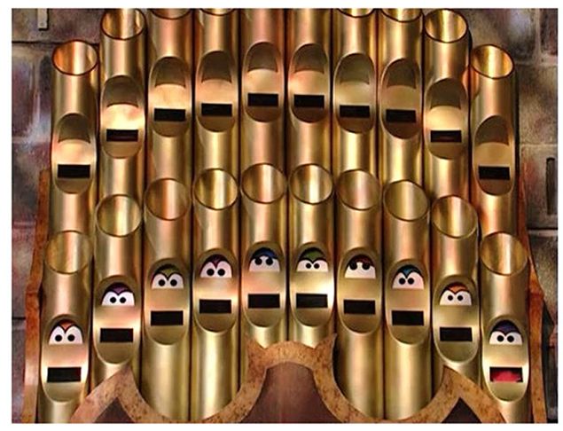 By way of review, there is a little more to pipe organ sound than meets the ear ...
Any musical note has 3 basic qualities:  a) pitch (frequency), b) timbre (harmonic content), and c) intensity (loudness).
Pitch is easy to explain:  today we define middle C on a piano as 261.625 vibrations-per-second (Hertz, or Hz); the lowest note on the organ at 32-foot C is about 16Hz and the highest about 15,800Hz, which is the widest range of any musical instrument.
Timbre describes the quality or color of a sound; an Oboe and a Flute may be playing exactly the same note (pitch) but no one has any trouble distinguishing the two instruments; the tones have vastly different harmonic content -- a harmonic (also known as a harmonic upper partial tone, or overtone) being simply a multiple of a fundamental pitch.
If, for example, the fundamental pitch, or 1st harmonic, is 100Hz, its 2nd harmonic (1st overtone) would be 200Hz, its 3rd harmonic (2nd overtone) is 300Hz, its 4th harmonic (3rd overtone) is 400Hz, and so on.
We find from this that the pitch number of every organ stop represents either a fundamental or a harmonic of a fundamental.
We also note that pure tones (fundamentals only) do not occur in nature; anything vibrating -- a piano string, organ pipe, or whatever -- does so at multiple frequencies; this is a good thing because without harmonics the wondrous variety of the sounds in nature would not exist.
Intensity, or loudness, is also easy to explain:  sound travels in pressure waves similar to waves in the ocean; there are big waves having high amplitude, and there are little waves having low amplitude; our ears perceive these differences in amplitude as loudness or softness, respectively.
Careful examination of the sound produced by organ pipes reveals a number of other factors which, although some are small, contribute to that distinctive pipe organ sound.
Firstly, organ pipes do not start to speak instantly (a feature known as attack), nor do they stop speaking instantly (a feature known as decay) -- and different sizes and types of pipes have their own individual speech characteristics; these qualities are collectively called 