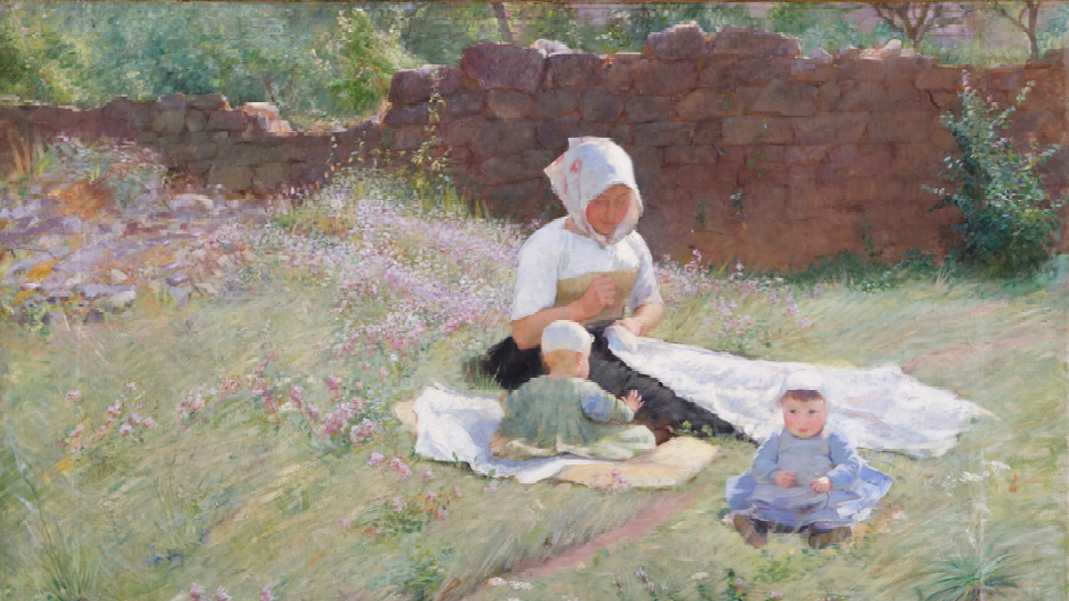 Pleiebarn - Agnes Steineger (Olje på lerret, 1890)