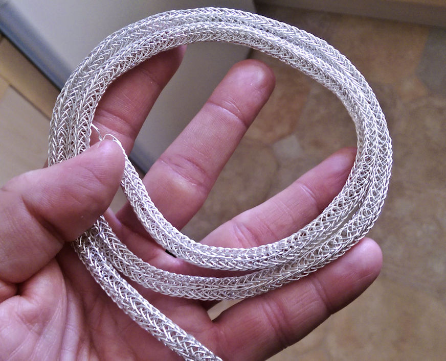 Pagan Silver Viking Weave Chain 'in the raw'