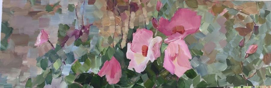 Roses in acrylics