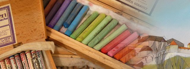 ... d'un bâton de pastel à une oeuvre originale...