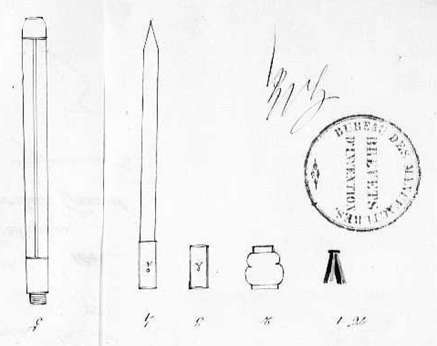 1845 Nicolle patent porte crayon dit taiille crayon