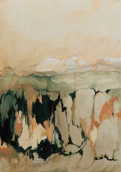 Vintersår (Winters wound), 2024, Äggoljetempera och olja på duk, 120x8