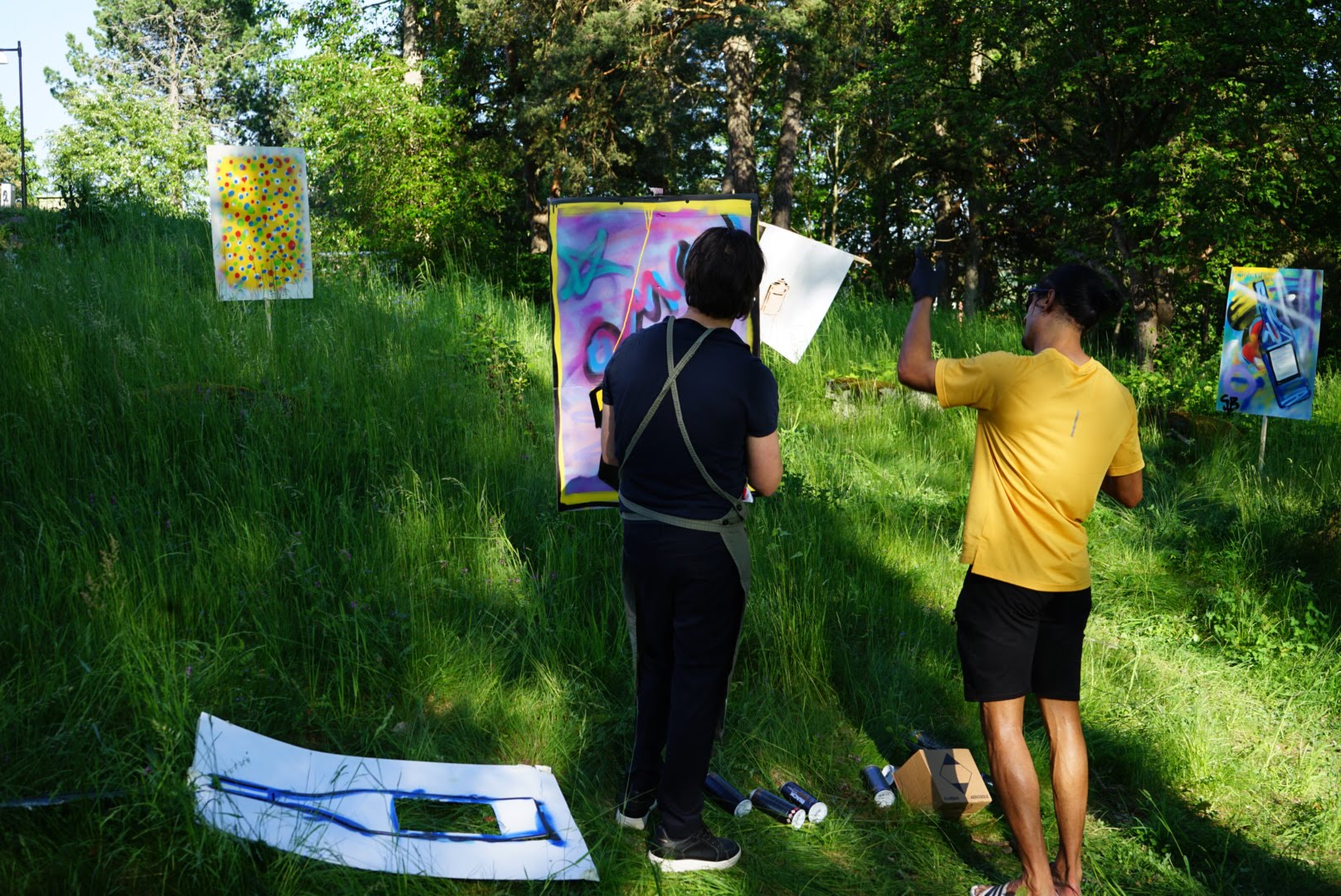 Besara Amin lär ut graffiti