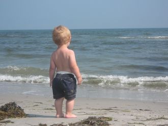Bad vid stranden