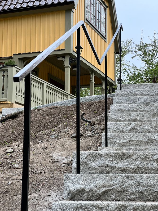 Trappräcke med fyrakantstång
