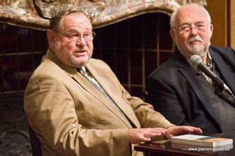 avec Joseph Bodson lors d'une séance de l'Association des Ecrivains belges