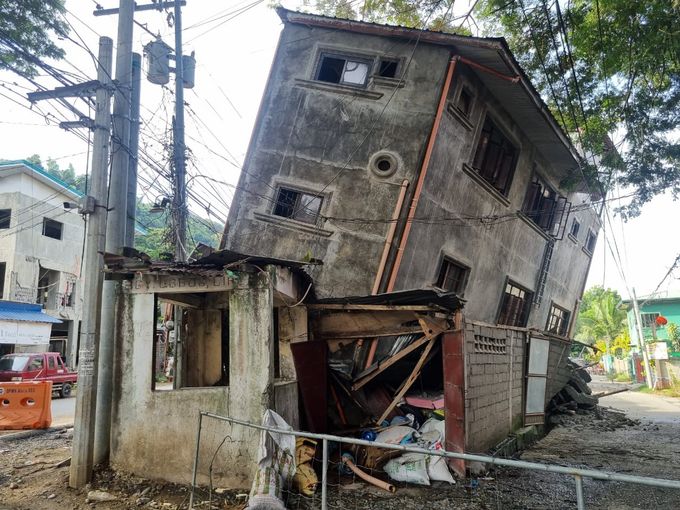 Quake damage in Bagued. (Inquirer.net)