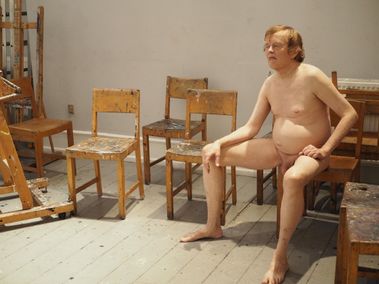 Wooden chairs and the artist's muse
