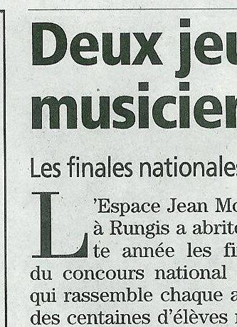 Louis Boideron, gagne un trophée National de piano. Un futur grand musicien ?