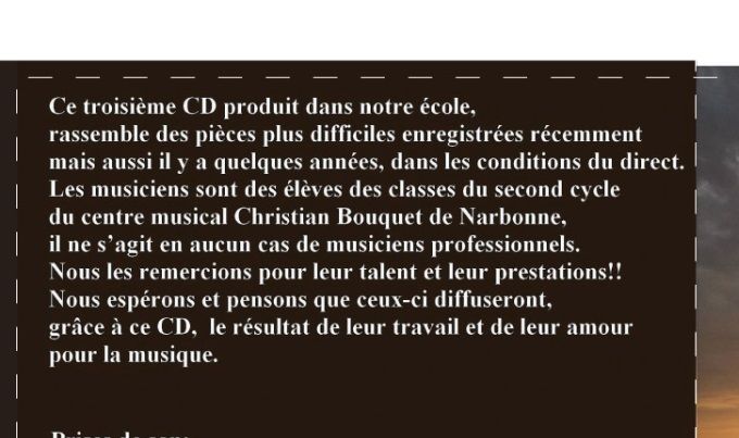 Jacquette  du CD 