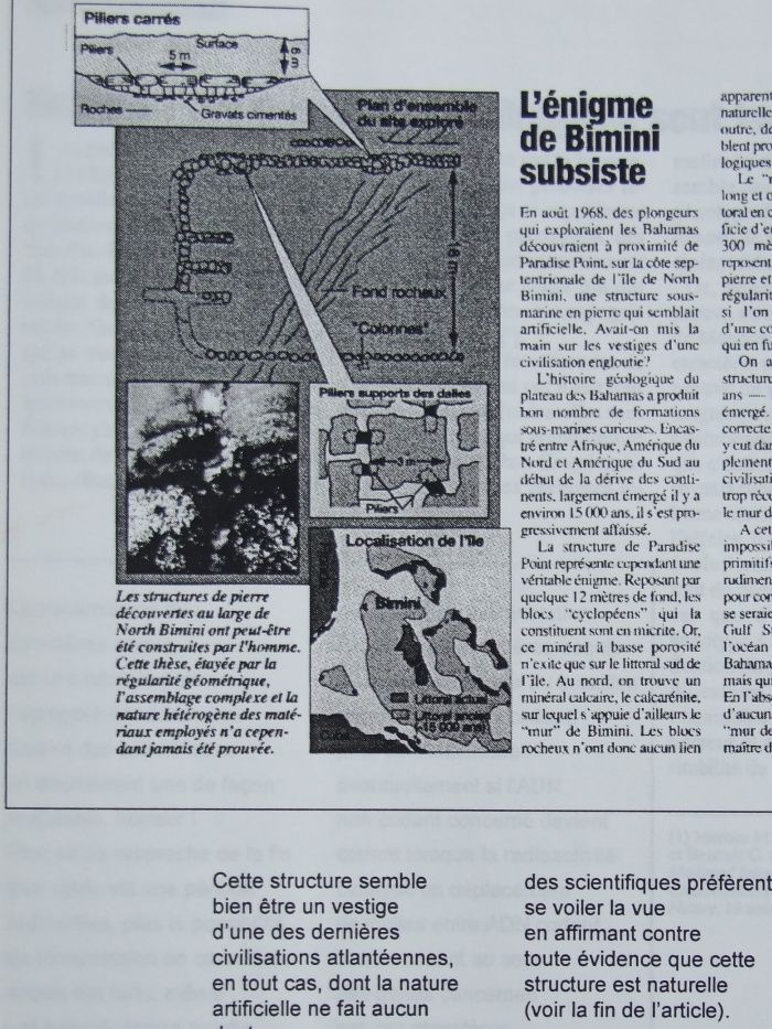 euh..les pierres de Bimini sont aussi géantes que celles de Sacsawayman, mais les lettres sont si petites qu'il vous faudra agrandir le texte avec votre navigateur..