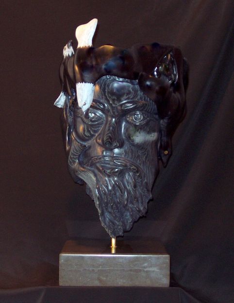 DIEU CRÉAT LES OISEAUX
                                     par  *  by
                            Eugene Jankowski
        Serpentine  45x30x25cm  ( col. VSBLG )