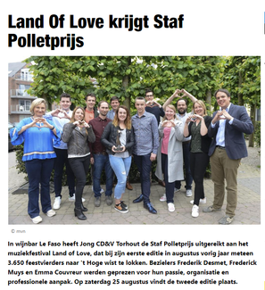 Staf Polletprijs voor Land of Love