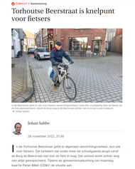 Beerstraat fietsknelpunt